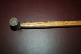 Antique Asian Style Iron Coin Die Hammer w/ 24" Long Wooden Handle