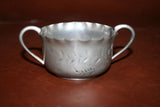 Rustic Antique Style Triple Silverplate Etched Cream & Sugar - Novelty Silver Co