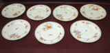 Set of 7 Assorted Floral Pattern 10" Rosenthal Fine Bavarian China Dinner Plates