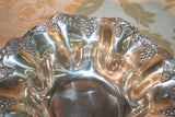 American Silverplate on Copper Bowl Wavy Grapevine Lip - Benedict Mfg. Co. #1808