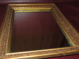 Antique 19x15" Gilt Carved & Pressed Wood Framed Hanging Wall Mirror