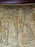 Antique 38x28" Unframed French Country Scene Tapestry - As-Is - Stained & Worn