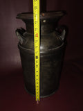 Antique 19" Tall Large Metal "Never Leak" 6-Gallon Milk Jug w/ Lid - Sold As-Is
