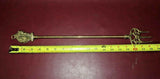 Antique 18.5" Long Solid Brass "Homeward" Toasting Fork Fireplace Tool