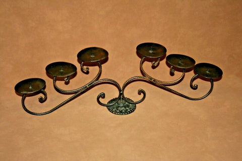 Vintage Style Decorative Iron 6-Branch Candelabra Pricket Candlestick Holder