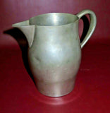 Antique 8" Tall American Pewter Water Pitcher w/ Handle - G.B. Smith Boston #109