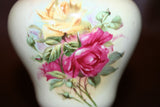Small Antique Victorian Urn w/ Hand Painted Floral Design & Gilt Lip c. 1890