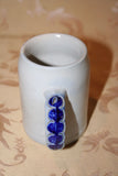 West German 4" Cobalt Blue Pottery Stein Mug - Horn Blower - Reinhold Merkelbach