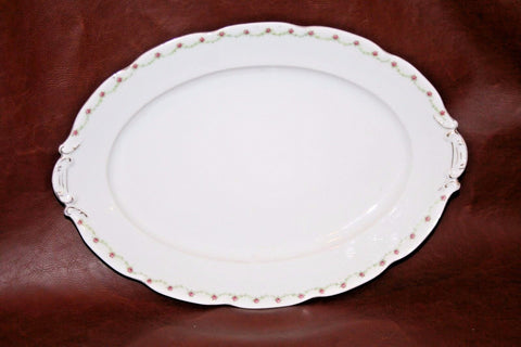 Antique Large Fine Austrian Porcelain 16" Serving Platter w/ Victoria Crown Mark