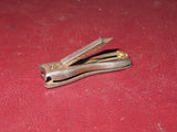 Antique 1896 "The Gem" Small 2" Finger Nail Clippers - HC Cook Co. Ansonia Conn.