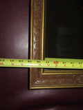 Antique 19x15" Gilt Carved & Pressed Wood Framed Hanging Wall Mirror