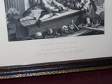 12x9" Gilt Framed William Hogarth E Smith Engraving Print - Industry & Idleness