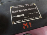 Wells Gardner & Co US Army Signal Corps WWII Radio Receiver BC-348Q & Headphones