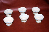 Set of 6 Very Fancy Antique Custard Glass Dessert Sherbet Bowl Compotes c.1890