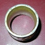 Antique 1.75" Diameter "P" Metal Napkin Ring w/ Frog Decor