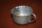 Rustic Antique Style Triple Silverplate Etched Cream & Sugar - Novelty Silver Co
