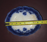 Antique 9" Long Oval Flow Blue Fine China Serving Bowl - Johnson Bros - St Louis