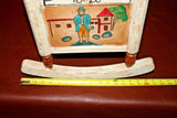 19th Century Style Reproduction Hand Painted 22" Wood Baby Doll Rocking Cradle