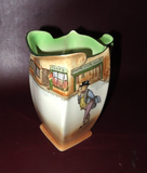 Antique 8" Tall Royal Doulton Dickens Ware "Mr. Pickwick" Art Pottery Pitcher
