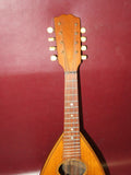 Vintage 23.5" Long HUB 68 TV Inlaid & Layered Laminated Wood Bowlback Mandolin