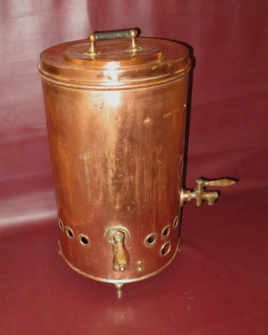 Antique Large Copper Two-Spigot Converted Still Water Cooler Dispenser - As-Is