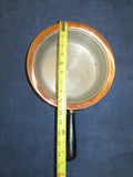Antique Round Chafing Warming Dish w Burner & Stand - Solid Copper Made in Japan