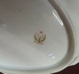 Antique Fine R.S. Prussia Porcelain Water Lily & Gilt 13" Long Oval Serving Bowl