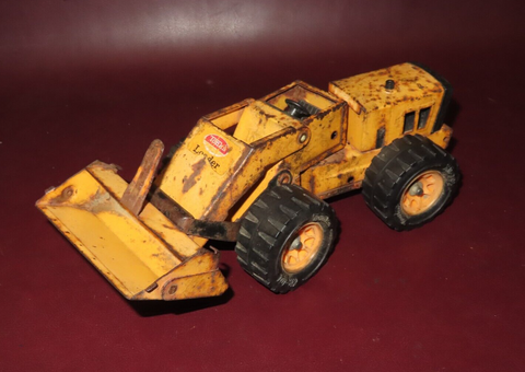 Vintage 1970s Yellow 11" Long Tonka XR-101 Front End Loader Construction Toy
