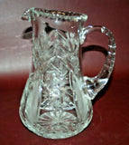 Vintage 9.5" Tall Fine "Crystal Clear" Hand Cut Crystal Pitcher - Made in Poland