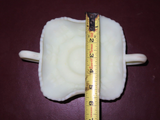Vintage Fenton White Green Double Handle Vaseline Uranium Butterfly Glass Dish