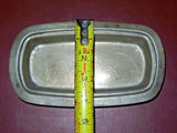 Antique 7.5" Long Stieff American Pewter Lidded Covered Butter Dish - ATC P46