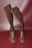 Ladies' "G by Guess" Brown Leather Knee-High Zipper Boot - Size 6M