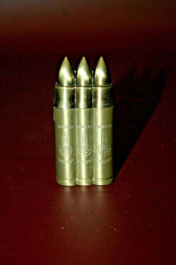 Collectible 2.5" Tall Brass Hunter Bullet Cigarette Lighter - As-Is Not Working