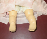 Vintage 18" Madame Alexander Cloth Plastic Redhead Girl Baby Doll in Pink Dress