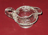 Antique Clear Star Decor 6" Cut Glass Small Glass Footed Sauce Pitcher Creamer