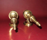 Vintage Pair European Style Solid Twist Brass Candlestick Holder Wall Sconces