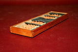 Reproduction Asian Style 8" Long Small Wood & Metal Abacus Calculator