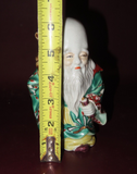 Vintage 6" Japanese Hand Painted Buddha Figure Khakkara Staff Scroll - Sm Repair