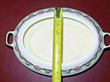 Vintage Penn China Double Handle Lidded Tureen Serving Dish w/ 18kt Gold Trim