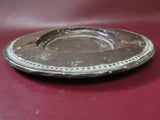 Antique Turkish Style 13.5" Round Hammered Copper Serving Platter - As-Is Damage