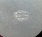 Vintage Hammered English Pewter Cream & Sugar Set - Craftsman Sheffield