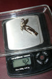 Pair Vintage 1" Tall S.A.G. Silverplate Ornamental Cufflinks - Hunter & Dog