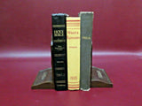 Vintage Pair 6" Tall Heavy Bronze Classic Literature Dickens & Whittier Bookends