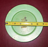 Vintage 7" Green Melamine Safetyware PM 362 Children's Mickey Mouse Image Plate