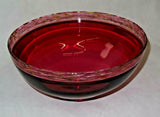 Dennis K. Mullen 1994 Signed Hand Blown Ruby Pink Studio Art Glass 14" Bowl