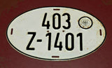 Vintage Collectible German Oval License Plate - Hauptzollamt Braunschweig-Mitte