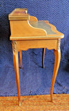 Vintage Reproduction Louis XV Style 35" Inlaid Bleached Mahogany Secretary Desk