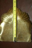 Antique Ornate Art Nouveau Brass Dust Ash Pan - Etched Floral Design - No Handle