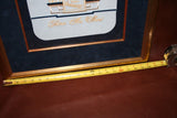 Commemorative 1998 China Air Show 20x23" Wood Velvet Framed Boeing 717 Head Rest