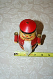 Vintage 5.5" Hand Painted 5-Piece Red Nutcracker Santa Russian Stacking Doll Set